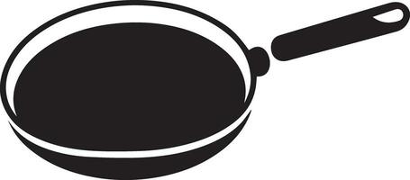 Fry pan vector silhouette illustration 6