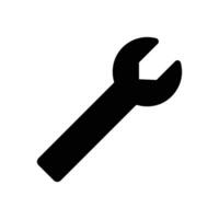 wrench icon. solid icon vector