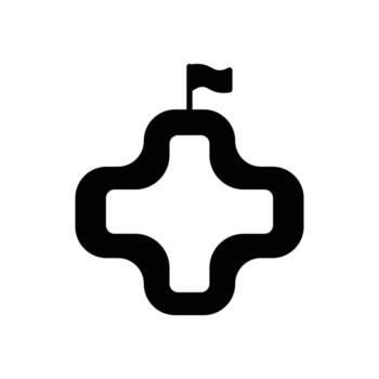 circuito icono. sólido icono vector