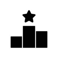 podium icon. solid icon vector