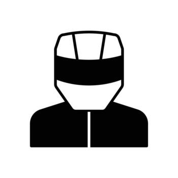 motorista icono. sólido icono vector