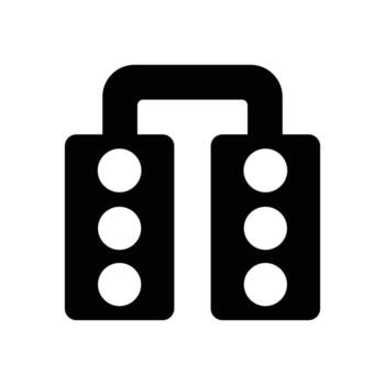 tráfico ligero icono. sólido icono vector