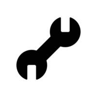 Spanner icon. solid icon vector