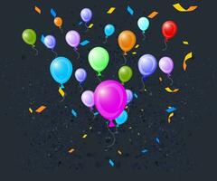 Balloon background collection colorful balloon for birthday and any party. vector