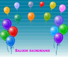 Balloon background collection colorful balloon for birthday and any party. vector