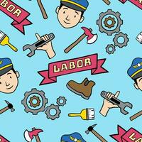 Seamless pattern vector of worker tools illustration