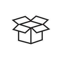 Box icon or logo in modern line style vector illustration