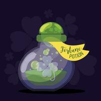 Isolated colored magical fortune potion elixir Vector illustration