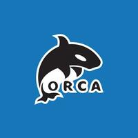 Orca icon and symbol vector template illustration