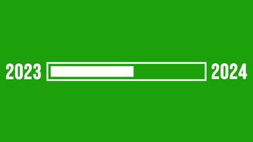 2024 New Year Loading Animation Green Screen Background.Happy New Year Wishes 2024 video