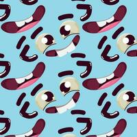 pattern background with facial expression Vector illustration