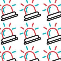 Ambulance siren medical icon Pattern background Vector illustration