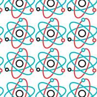 átomo íconos sin costura modelo antecedentes vector ilustración