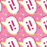 Speech bubble pattern background Pixel art Vector illustration