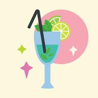 Isolated cokctail glass icon Beverage Vector illustration