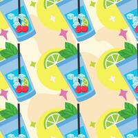 Cokctail glasses pattern background Vector illustration