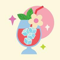 Isolated cokctail glass icon Beverage Vector illustration