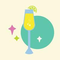 Isolated cokctail glass icon Beverage Vector illustration