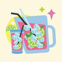 Isolated cokctail glass icon Beverage Vector illustration