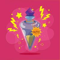 Isolated colored magical energy potion elixir Vector illustration