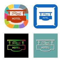 icono de vector de signo de hotel