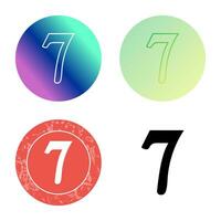 Number Seven Vector Icon