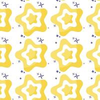 Golden star shape pattern background Vector illustration