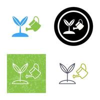 icono de vector de planta en crecimiento