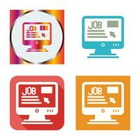 Online Job Vector Icon