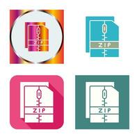 Zip File Vector Icon