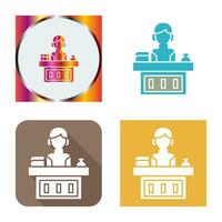 Office Reception Vector Icon