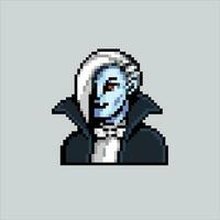 Pixel art illustration Vampire. Pixelated Vampire. Scary Vampire pixelated for the pixel art game and icon for website and video game. old school retro. vector