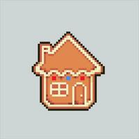 Pixel art illustration Gingerbread. Pixelated Gingerbread. Gingerbread pixelated for the pixel art game and icon for website and video game. old school retro. vector