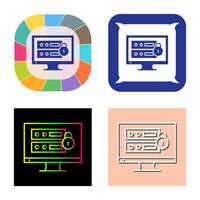 icono de vector de seguridad de datos único