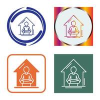 Yoga At home Vector Icon