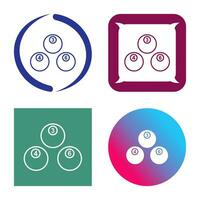 Unique Snooker Balls Vector Icon