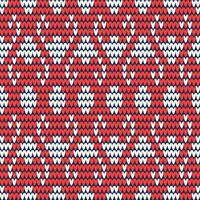 red and white knitted background vector