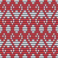 red and white knitted background vector