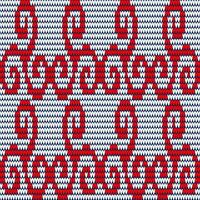 red and white knitted background vector