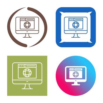 icono de vector de sitio web