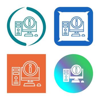 icono de vector de computadora
