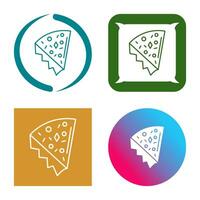 icono de vector de rebanada de pizza