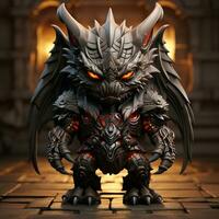 3d cartoon god of darkness photo