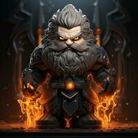 3d cartoon god of darkness photo