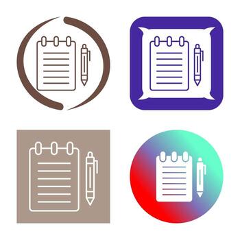 Notepad Vector Icon