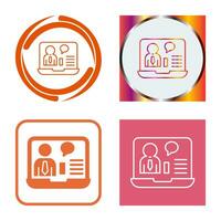 Online Job Interview Vector Icon