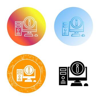 icono de vector de computadora