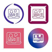 Online Job Interview Vector Icon