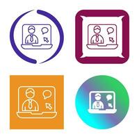 Online Interview Vector Icon