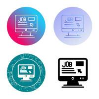 Online Job Vector Icon